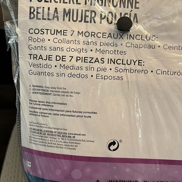 Cop Cutie Kids Costume - Blue and Black - Picture 4 of 5